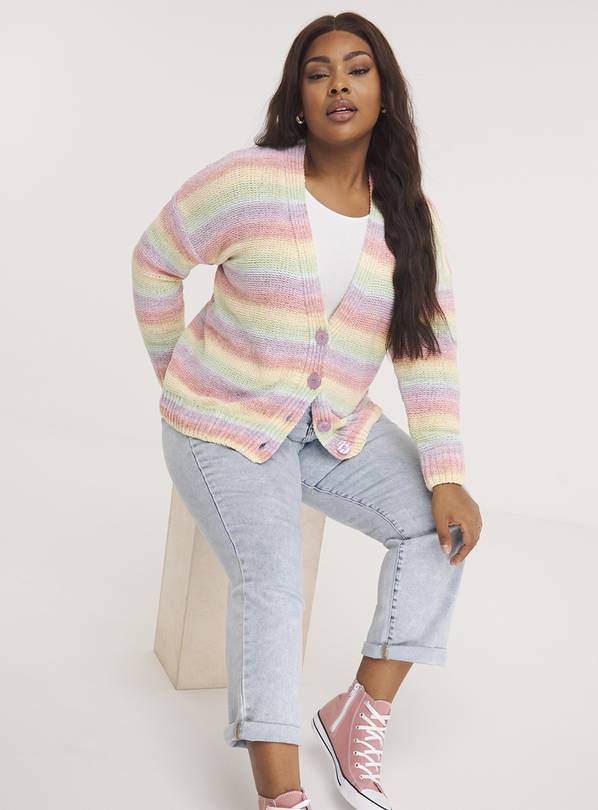 Striped sale rainbow cardigan